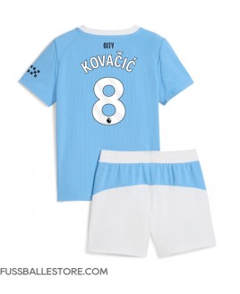 Günstige Manchester City Mateo Kovacic #8 Heimtrikotsatz Kinder 2025-26 Kurzarm (+ Kurze Hosen)